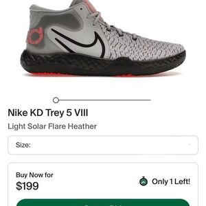 Men size 14 Nike KD Trey 5 VIII basketball shoes
Color Light Solar Flare Heather